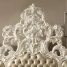 Luxury Baroque Carved King Size Bed with Tufted Upholstery