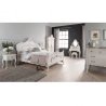Elegant White Carved Wooden Bed Frame | Classic Luxury Bedroom Furniture