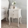Elegant White Carved Wooden Bed Frame | Classic Luxury Bedroom Furniture