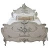 Exquisite Hand Carved French Style Bed Frame Antique White
