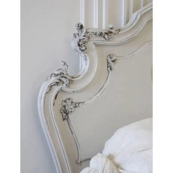 Exquisite Hand Carved French Style Bed Frame Antique White