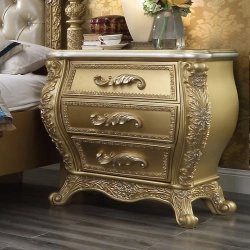Exquisite Classic Luxury Gold Carved Bed Frame