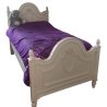 Elegant White Classic Wooden Bed Frame for Bedroom