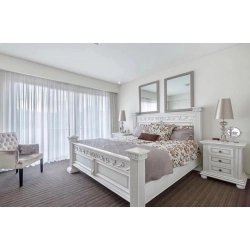 Elegant Classic Carved Wood Bed Frame | Handcrafted Bedroom Furniture