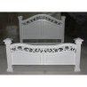 Classic White Carved Wooden Bed Frame