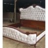 Classic Carved Upholstered Wood Bed Frame | Elegant Bedroom Furniture