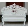 Ornate White Carved Wood Headboard Classic Bedroom Furniture