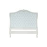 Elegant Tufted Upholstered Queen Bed Headboard White Wooden Frame