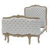 Elegant Tufted Upholstered Queen Bed Headboard White Wooden Frame
