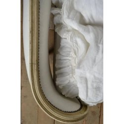 Elegant French Provincial Upholstered Bed Frame Handcrafted Wood