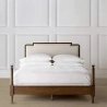 Elegant Wooden Bed Frame with Upholstered Headboard - Classic Style Bedroom Furniture