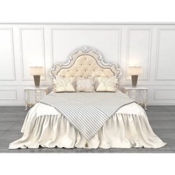 Elegant Classic Upholstered Bed Set with Nightstands