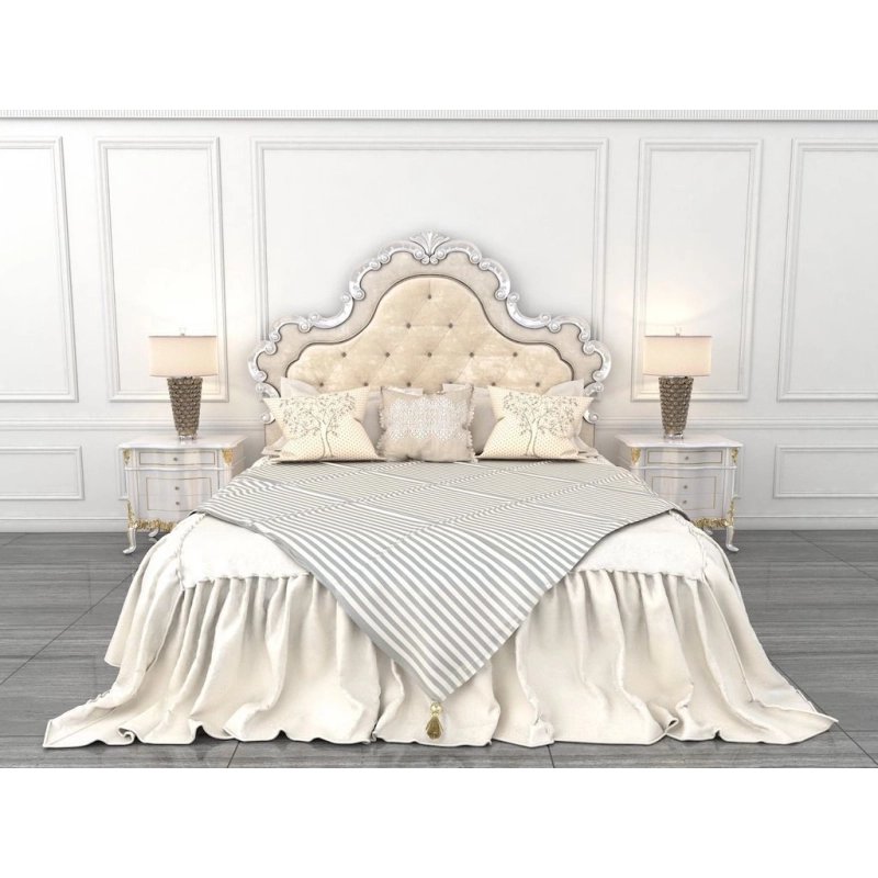 Elegant Classic Upholstered Bed Set with Nightstands Elegant Classic Upholstered Bed Set with Nightstands