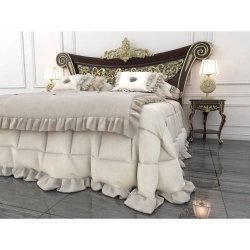 Elegant Classic Carved Wood Bed Frame Luxury Design