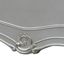 Classic French Provincial Ornate Wooden Bed Frame with Silver Finish