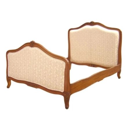 Classic French Style Upholstered Wooden Bed Frame for Bedroom