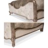 Luxury Tufted Upholstered Bed Frame Classic Carved Wood