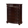 Classic Traditional Carved Wood Upholstered Sleigh Bed