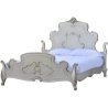 Luxury French Classic Carved Wooden Bed Frame Antique White Finish