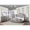 Luxurious Silver Grey Tufted Upholstered Bed Frame Classic Traditional