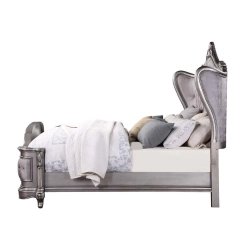 Luxurious Silver Grey Tufted Upholstered Bed Frame Classic Traditional