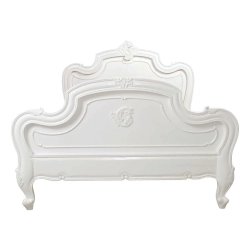 Classic White Wooden Bed Frame | Elegant Bedroom Furniture