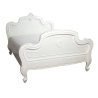 Classic White Wooden Bed Frame | Elegant Bedroom Furniture
