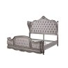 Luxury Classic Silver Tufted Upholstered Bed Frame